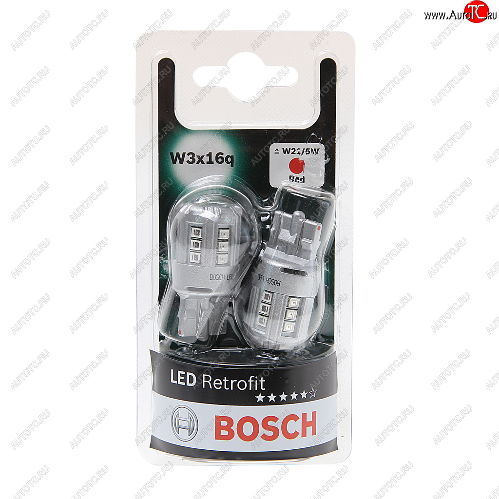 1 689 р. Лампа светодиодная 12V W215W W2.5х16q блистер (2шт.) Retrofit BOSCH BOSCH 1987301525  с доставкой в г. Майкоп