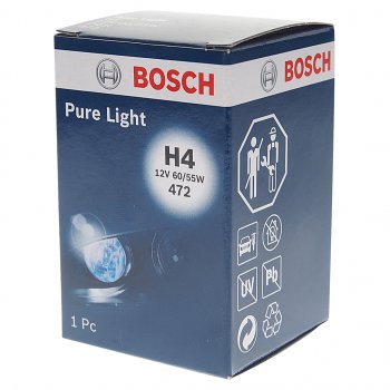 277 р. Лампа 12V H4 6055W P43t Pure Light BOSCH BOSCH 1987302041  с доставкой в г. Майкоп. Увеличить фотографию 3