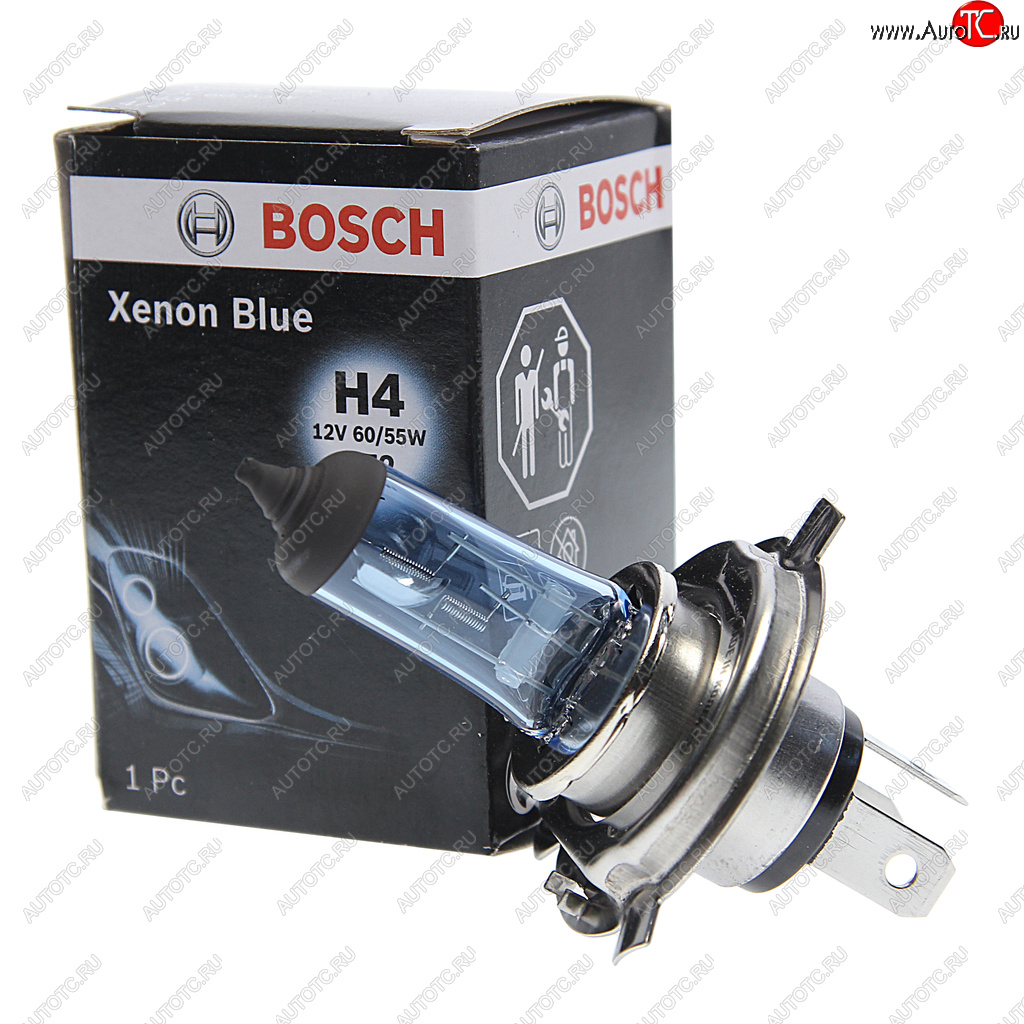 579 р. Лампа 12V H4 6055W P43t-38 Xenon Blue BOSCH BOSCH 1987302045  с доставкой в г. Майкоп