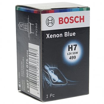 599 р. Лампа 12V H7 55W PX26d Xenon Blue BOSCH BOSCH 1987302075  с доставкой в г. Майкоп. Увеличить фотографию 3