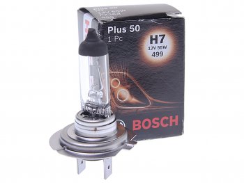 579 р. Лампа 12V H7 55W PX26d +50% Plus 50 BOSCH BOSCH 1987302079  с доставкой в г. Майкоп. Увеличить фотографию 1