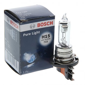 1 379 р. Лампа 12V H15 1555W PGJ23t-1 Pure Light BOSCH BOSCH 1987302088  с доставкой в г. Майкоп. Увеличить фотографию 1