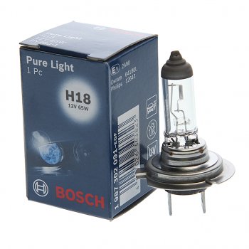 389 р. Лампа 12V H18 65W PY26d-1 Pure Light BOSCH BOSCH 1987302091  с доставкой в г. Майкоп. Увеличить фотографию 1
