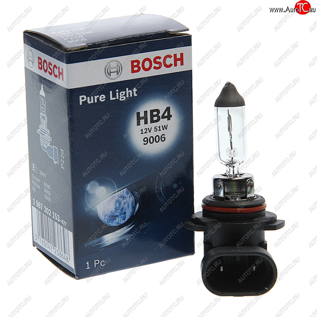 459 р. Лампа 12V HB4 51W P22d Pure Light BOSCH BOSCH 1987302153  с доставкой в г. Майкоп