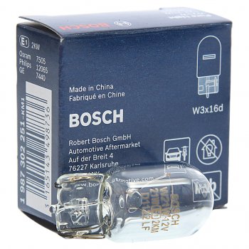 202 р. Лампа 12V W21W W3х16d Pure Light BOSCH BOSCH 1987302251  с доставкой в г. Майкоп. Увеличить фотографию 2