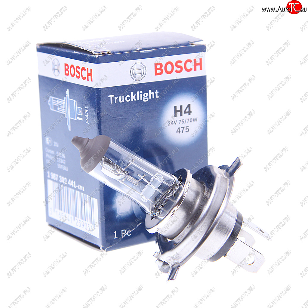 379 р. Лампа 24V H4 7570W P43t-38 Trucklight BOSCH BOSCH 1987302441  с доставкой в г. Майкоп