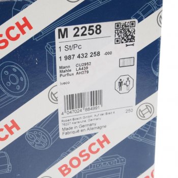 1 039 р. Фильтр воздушный салона IVECO Daily (06-) BOSCH BOSCH 1987432258 BOSCH 1987432258  с доставкой в г. Майкоп. Увеличить фотографию 3