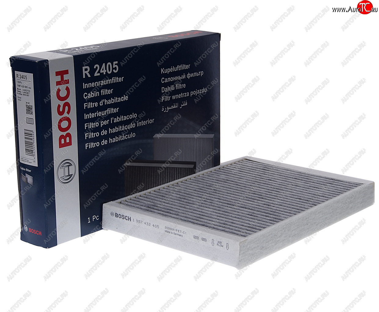 2 289 р. Фильтр воздушный салона VOLVO S60 (10-),S80 (06-),XC60 LAND ROVER Freelander 2 угольный BOSCH BOSCH 1987432405 BOSCH 1987432405  с доставкой в г. Майкоп