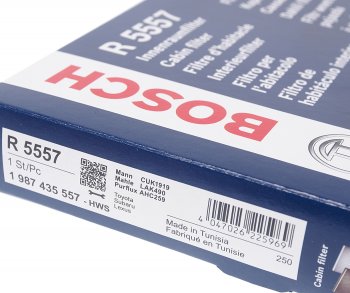 1 299 р. Фильтр воздушный салона TOYOTA Auris (12-),Corolla,Hilux (05-) угольный BOSCH BOSCH 1987435557  с доставкой в г. Майкоп. Увеличить фотографию 3