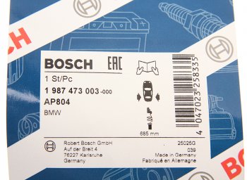 1 089 р. Датчик износа тормозных колодок BMW 5 (E60),6 (E63,E64) задний (1шт.) BOSCH BOSCH 1987473003  с доставкой в г. Майкоп. Увеличить фотографию 2