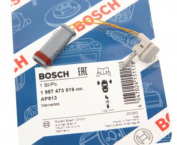 419 р. Датчик износа тормозных колодок MERCEDES E (W211) передний BOSCH BOSCH 1987473019  с доставкой в г. Майкоп. Увеличить фотографию 2