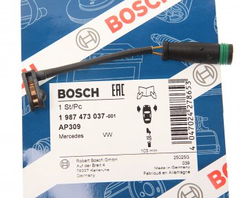 429 р. Датчик износа тормозных колодок MERCEDES Sprinter (95-) VW Crafter (06-) передний BOSCH BOSCH 1987473037  с доставкой в г. Майкоп. Увеличить фотографию 2