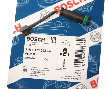 399 р. Датчик износа тормозных колодок MERCEDES Sprinter (06-) VW Crafter (11-) задний BOSCH BOSCH 1987473038  с доставкой в г. Майкоп. Увеличить фотографию 2