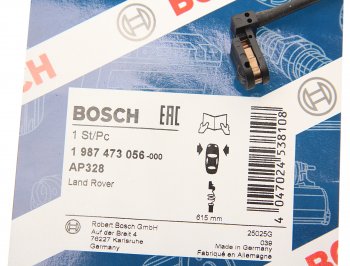 889 р. Датчик износа тормозных колодок LAND ROVER Range Rover (02-12) передний BOSCH BOSCH 1987473056 BOSCH 1987473056  с доставкой в г. Майкоп. Увеличить фотографию 2