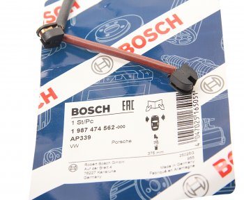 619 р. Датчик износа тормозных колодок VW Touareg (02-10) PORSCHE Cayenne (04-10) передний (1шт.) BOSCH BOSCH 1987474562 BOSCH 1987474562  с доставкой в г. Майкоп. Увеличить фотографию 2