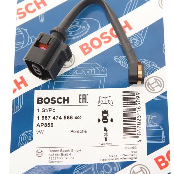 659 р. Датчик износа тормозных колодок VW Touareg (10-) задний BOSCH BOSCH 1987474566  с доставкой в г. Майкоп. Увеличить фотографию 2