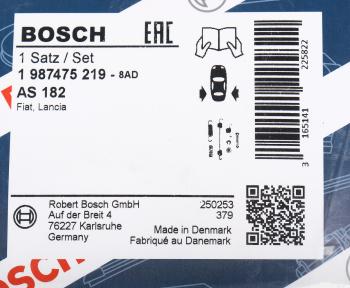 969 р. Комплект FIAT Punto (94-99) монтажный колодок тормозных задних BOSCH BOSCH 1987475219  с доставкой в г. Майкоп. Увеличить фотографию 2