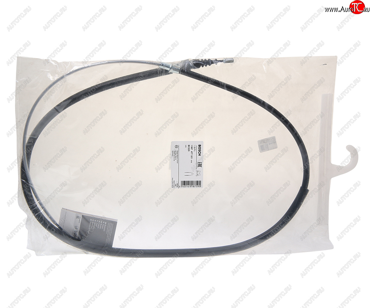 1 549 р. Трос стояночного тормоза VW Passat B3 (88-93) L=1750мм диск BOSCH BOSCH 1987477321  с доставкой в г. Майкоп