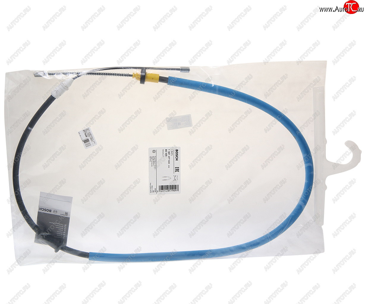949 р. Трос стояночного тормоза NISSAN Kubistar (03-) правый BOSCH BOSCH 1987477633 BOSCH 1987477633  с доставкой в г. Майкоп