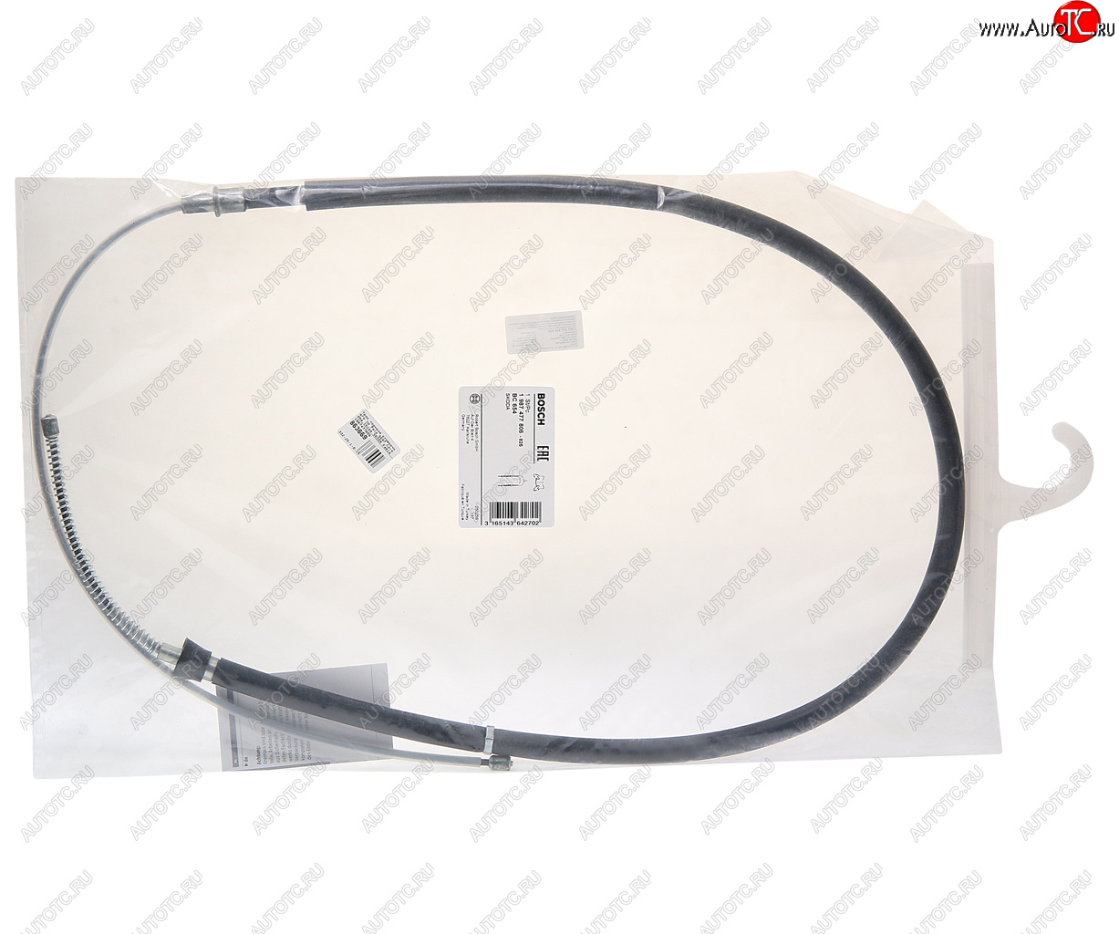 1 199 р. Трос стояночного тормоза VW Polo SEAT Cordoba,Ibiza SKODA Fabia левыйправый BOSCH BOSCH 1987477806  с доставкой в г. Майкоп