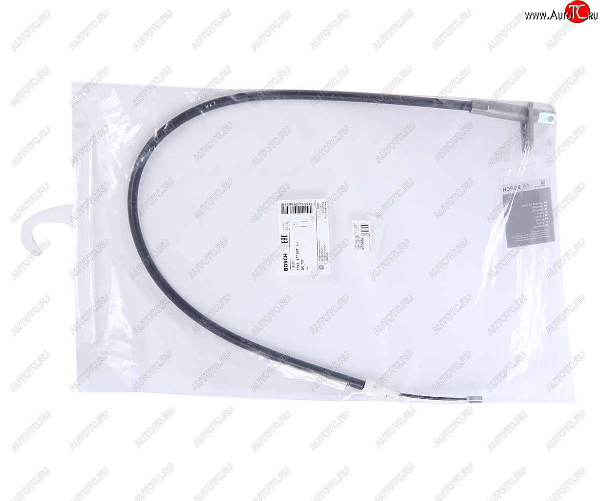 1 389 р. Трос стояночного тормоза MERCEDES C (W203) правый BOSCH BOSCH 1987477847  с доставкой в г. Майкоп