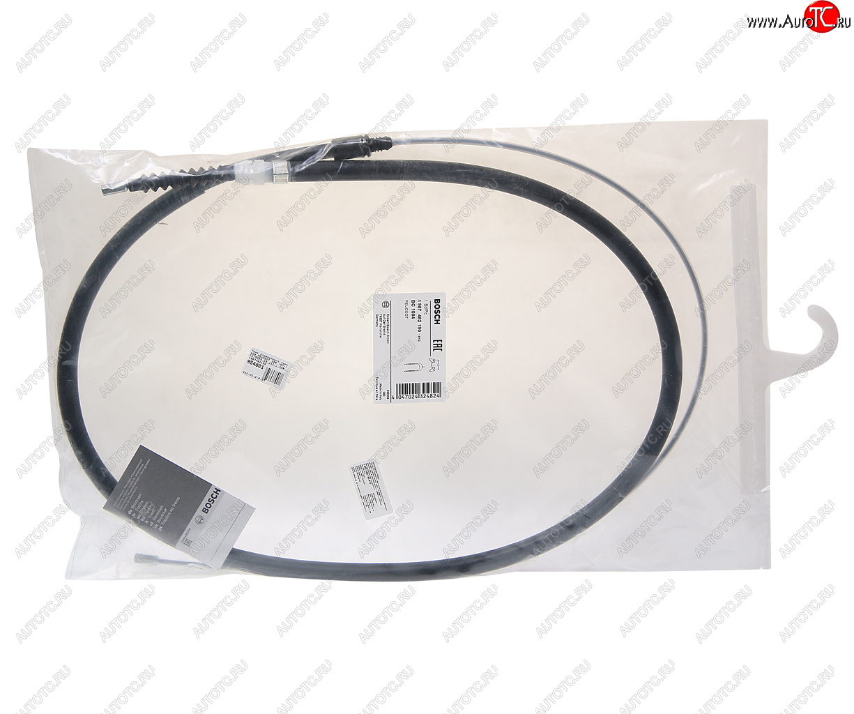 2 159 р. Трос стояночного тормоза PEUGEOT 308 (07-) CITROEN C4 (11-) левый BOSCH BOSCH 1987482190  с доставкой в г. Майкоп