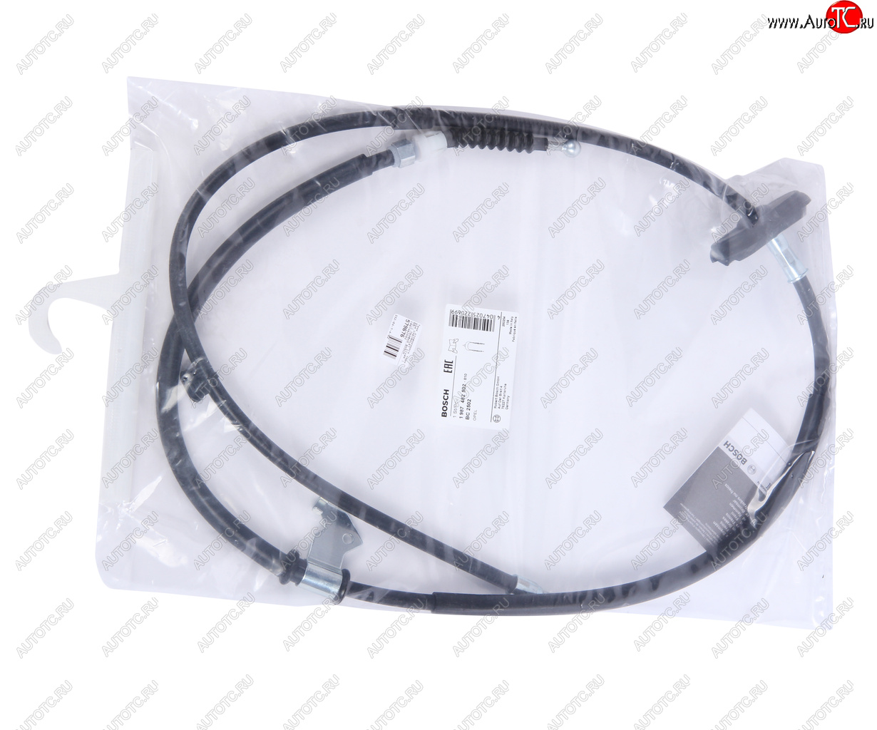 2 469 р. Трос стояночного тормоза CHEVROLET Cruze (09-) правый BOSCH BOSCH 1987482502  с доставкой в г. Майкоп