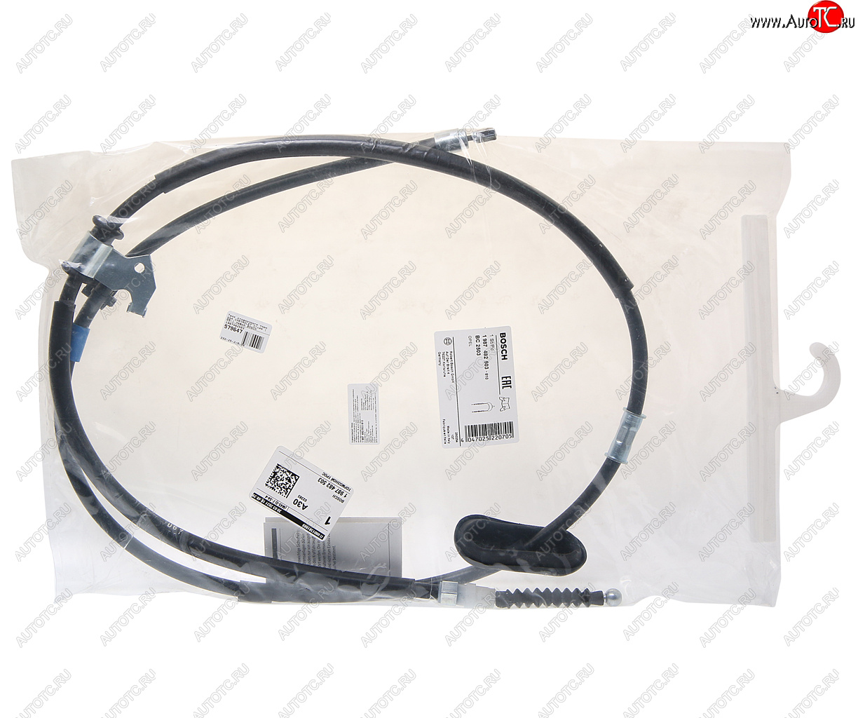 2 489 р. Трос стояночного тормоза CHEVROLET Cruze (09-) левый BOSCH BOSCH 1987482503  с доставкой в г. Майкоп