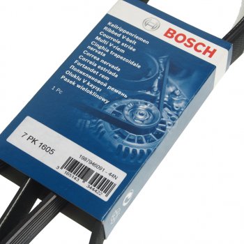 1 439 р. Ремень приводной поликлиновой 7PK1605 BMW 5 (92-95), 7 (92-01) генератора BOSCH BOSCH 1987946091  с доставкой в г. Майкоп. Увеличить фотографию 2