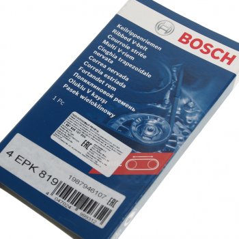 799 р. Ремень приводной поликлиновой 4PK819 BOSCH BOSCH 1987946107  с доставкой в г. Майкоп. Увеличить фотографию 2