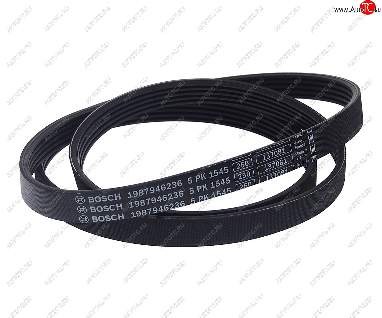 1 299 р. Ремень приводной поликлиновой 5PK1545 OPEL Astra G,H,Corsa D BOSCH BOSCH 1987946236 BOSCH 1987946236  с доставкой в г. Майкоп