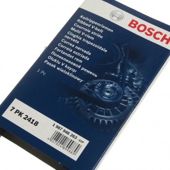 2 299 р. Ремень приводной поликлиновой 7PK2418 BOSCH BOSCH 1987946263  с доставкой в г. Майкоп. Увеличить фотографию 2