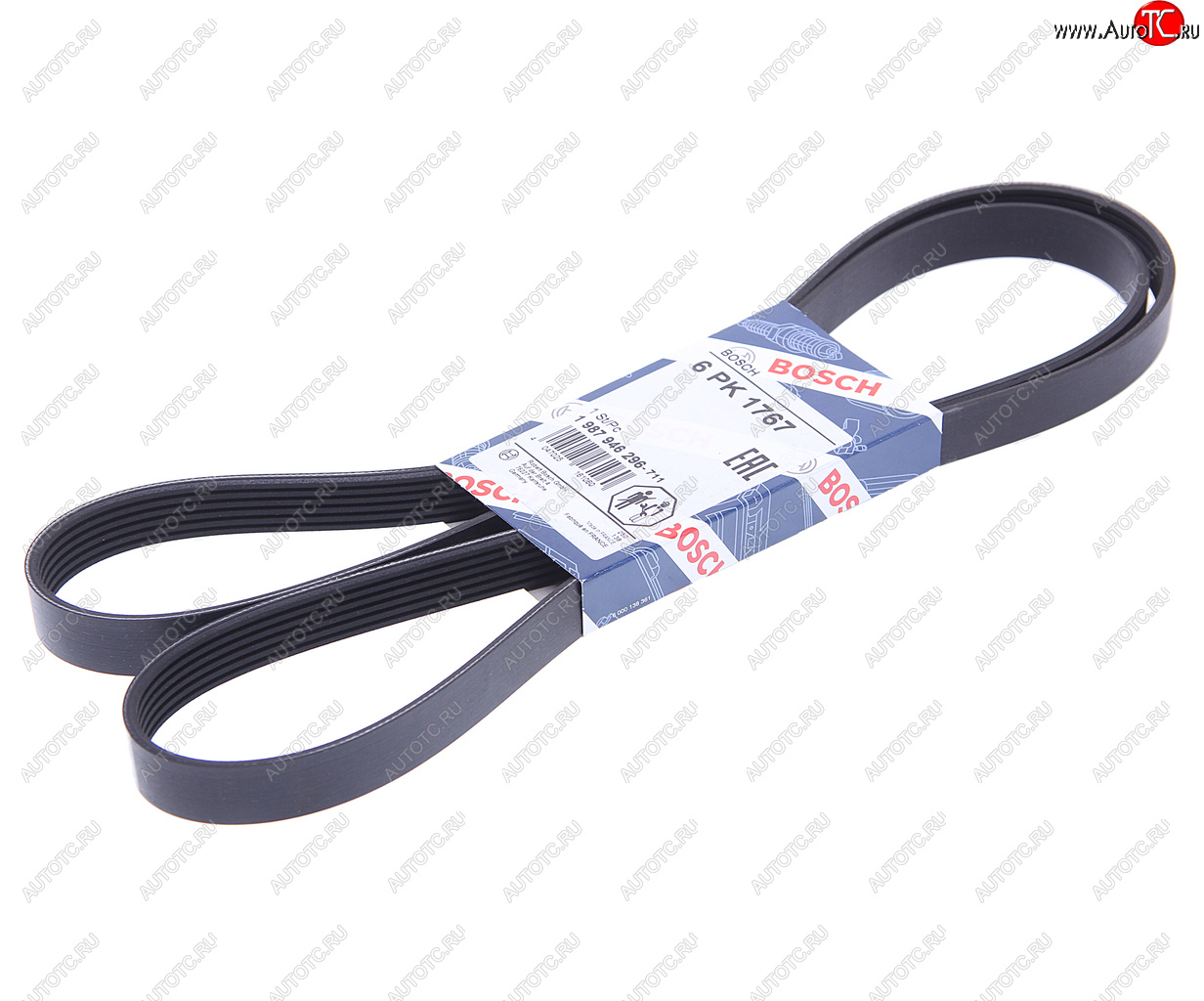 1 399 р. Ремень приводной поликлиновой 6PK1767 VW T4 FORD Fiesta (95-02) генератора BOSCH BOSCH 1987946296  с доставкой в г. Майкоп