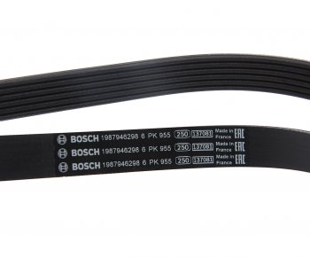 999 р. Ремень приводной поликлиновой 6PK955 HYUNDAI Elantra (06-),i20,i30 KIA Cerato генератора BOSCH BOSCH 1987946298  с доставкой в г. Майкоп. Увеличить фотографию 2