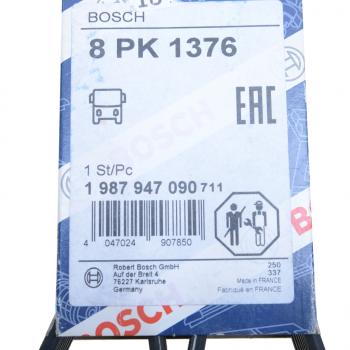 1 479 р. Ремень приводной поликлиновой 8PK1376 MAN TGA 33.360 (D 2866) BOSCH BOSCH 1987947090  с доставкой в г. Майкоп. Увеличить фотографию 4