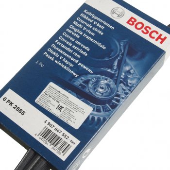 1 839 р. Ремень приводной поликлиновой 6PK2585 BOSCH BOSCH 1987947552  с доставкой в г. Майкоп. Увеличить фотографию 2