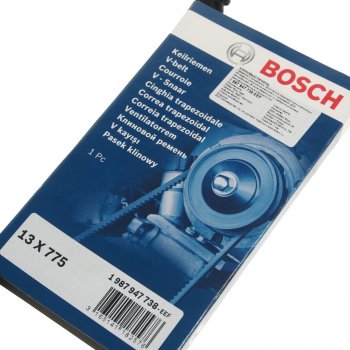 519 р. Ремень приводной клиновой 13х775 KIA Sportage ГАЗель УМЗ -4216 Бизнес ГУРа BOSCH BOSCH 1987947738  с доставкой в г. Майкоп. Увеличить фотографию 2