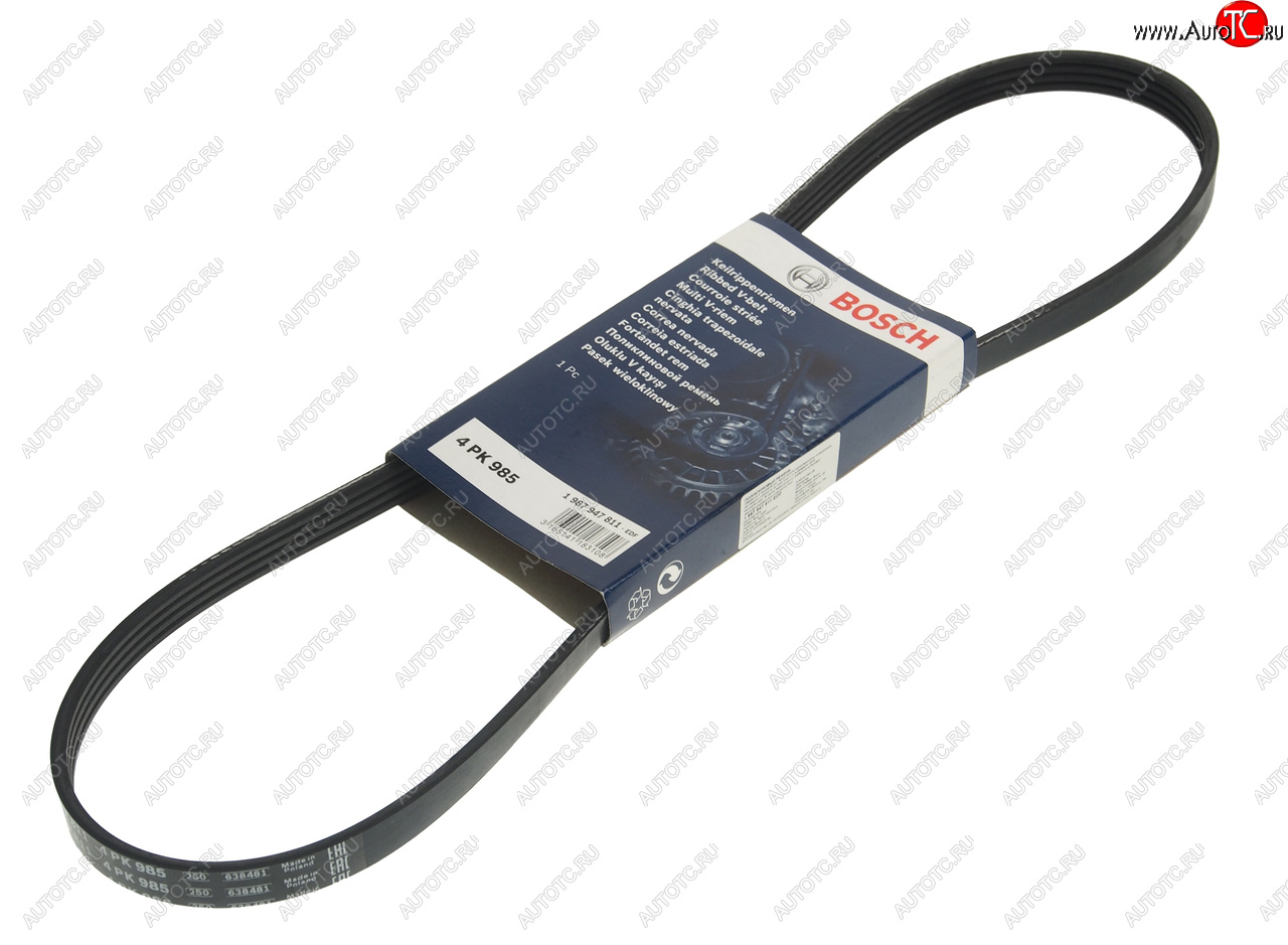 519 р. Ремень приводной поликлиновой 4PK990 HYUNDAI Sonata 2,3,Elantra (90-) генератора BOSCH BOSCH 1987947811 BOSCH 1987947811  с доставкой в г. Майкоп