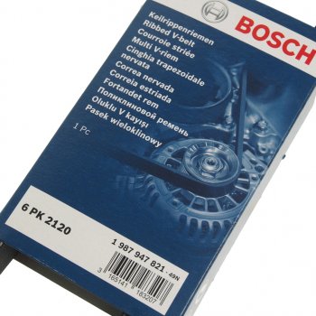 1 299 р. Ремень приводной поликлиновой 6PK2120 BOSCH BOSCH 1987947821  с доставкой в г. Майкоп. Увеличить фотографию 2