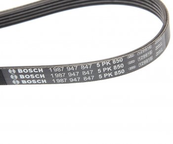 699 р. Ремень приводной поликлиновой 5PK850 BOSCH BOSCH 1987947847  с доставкой в г. Майкоп. Увеличить фотографию 2