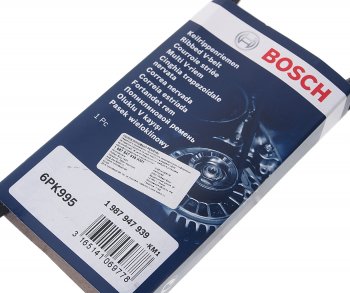 789 р. Ремень приводной поликлиновой 6PK995 SKODA Fabia (07-) (1.4 TDI) BOSCH BOSCH 1987947939  с доставкой в г. Майкоп. Увеличить фотографию 2