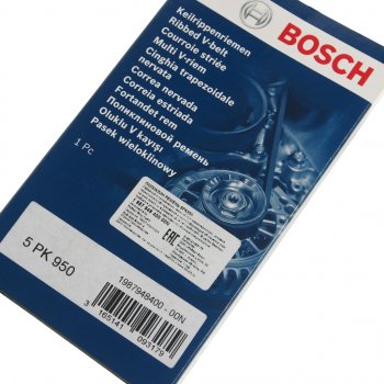 699 р. Ремень приводной поликлиновой 5PK950 BOSCH BOSCH 1987948400 BOSCH 1987948400  с доставкой в г. Майкоп. Увеличить фотографию 2