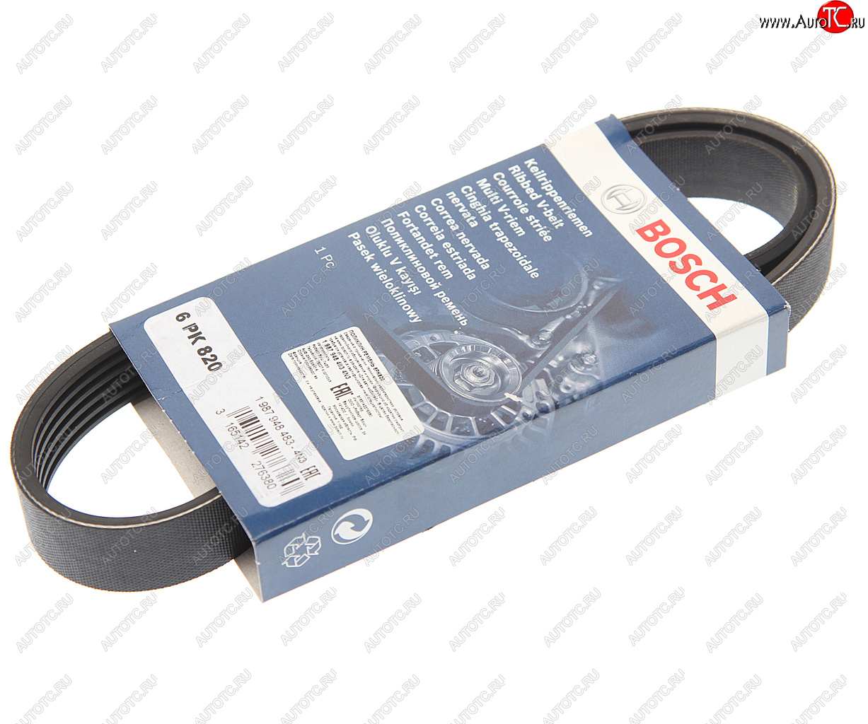 769 р. Ремень приводной поликлиновой 6PK820 BOSCH BOSCH 1987948483  с доставкой в г. Майкоп