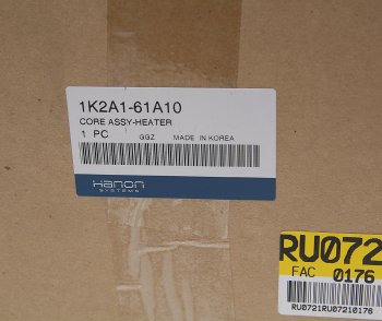 2 989 р. Радиатор отопителя KIA Spectra,Sephia HCC (HANON) HCC 1k2a1-61a10  с доставкой в г. Майкоп. Увеличить фотографию 3