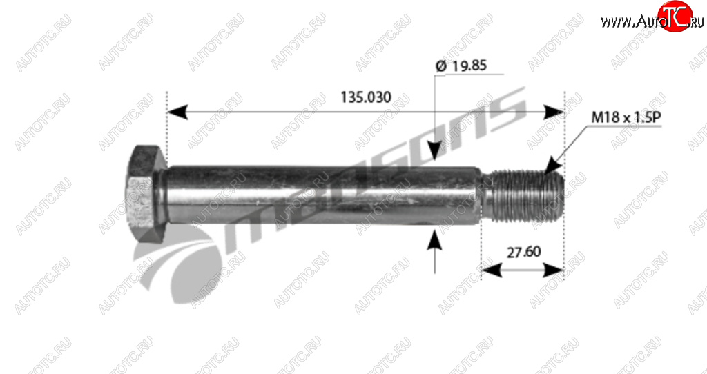 119 р. Болт DAF крепления кабины MANSONS MANSONS 200.085  с доставкой в г. Майкоп
