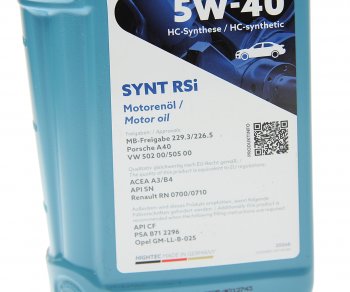 1 599 р. Масло моторное HIGHTEC SYNT RSi A3B4SNCF 5W40 синт.1л ROWE ROWE 20068-0010-99  с доставкой в г. Майкоп. Увеличить фотографию 2