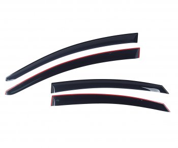3 499 р. Комплект дефлекторов окон COMFORT Hyundai Sonata EF рестайлинг ТагАЗ (2001-2013) (черные)  с доставкой в г. Майкоп. Увеличить фотографию 2