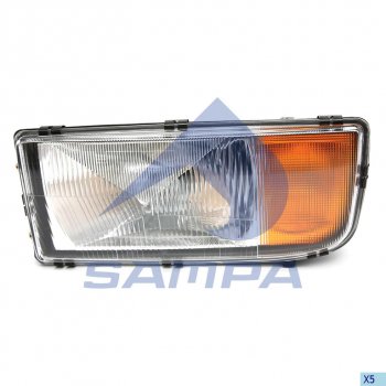 4 999 р. Фара MERCEDES Actros (96-04) с желтым уп левая SAMPA SAMPA 201.125  с доставкой в г. Майкоп. Увеличить фотографию 1