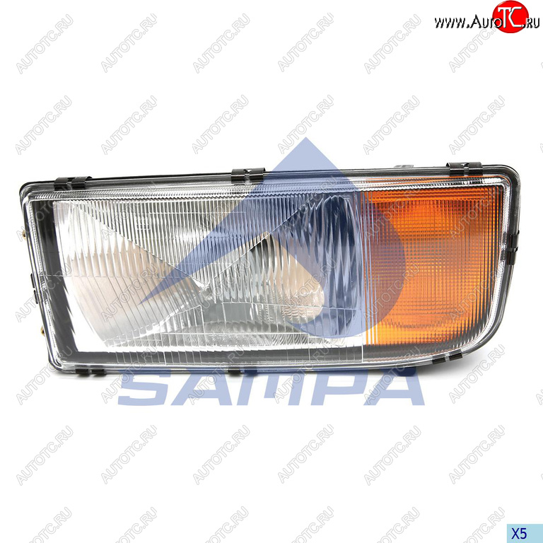 4 999 р. Фара MERCEDES Actros (96-04) с желтым уп левая SAMPA SAMPA 201.125  с доставкой в г. Майкоп