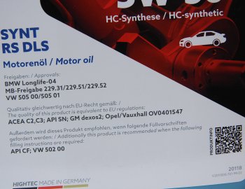 6 999 р. Масло моторное HIGHTEC SYNT RS DLS SNCFC2C3 5W30 синт.4л ROWE ROWE 20118-0040-99  с доставкой в г. Майкоп. Увеличить фотографию 2